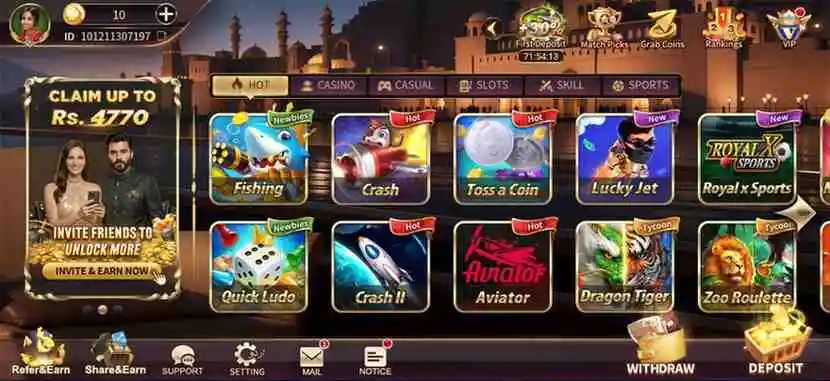 Royal-X-casino-interface