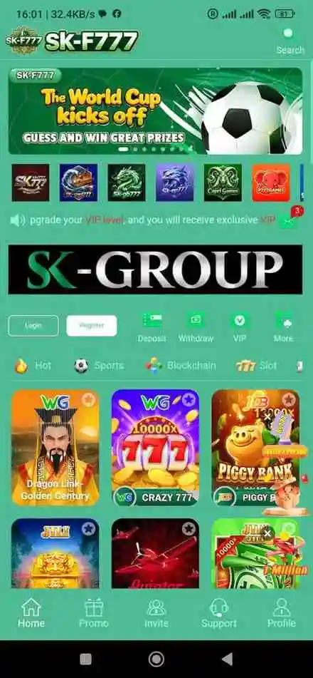 F777 Game interface